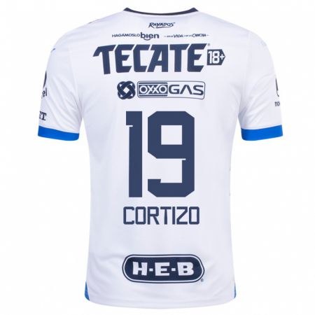 Kandiny Kinder Jordi Cortizo #19 Weiß Auswärtstrikot Trikot 2023/24 T-Shirt