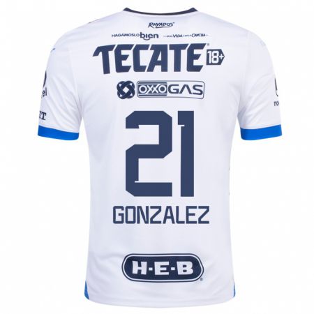 Kandiny Kinder Alfonso Gonzalez #21 Weiß Auswärtstrikot Trikot 2023/24 T-Shirt
