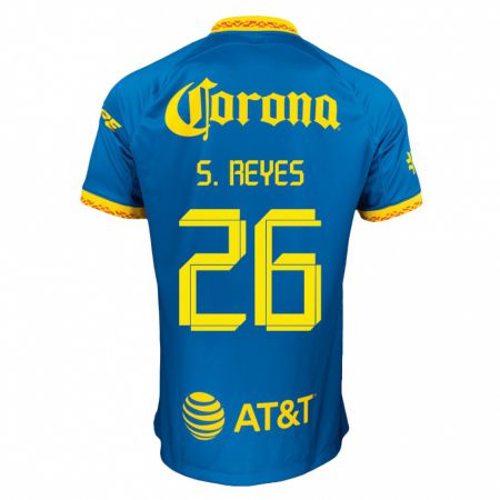 Kandiny Kinder Salvador Reyes #26 Blau Auswärtstrikot Trikot 2023/24 T-Shirt