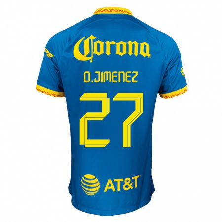Kandiny Kinder Óscar Jiménez #27 Blau Auswärtstrikot Trikot 2023/24 T-Shirt