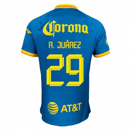 Kandiny Kinder Ramón Juárez #29 Blau Auswärtstrikot Trikot 2023/24 T-Shirt