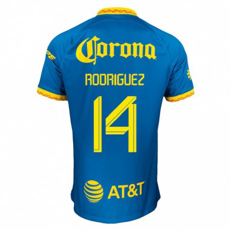 Kandiny Kinder Monica Rodriguez #14 Blau Auswärtstrikot Trikot 2023/24 T-Shirt