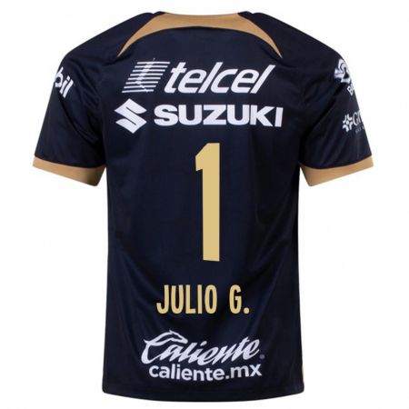 Kandiny Kinder Julio González #1 Dunkelblau Auswärtstrikot Trikot 2023/24 T-Shirt