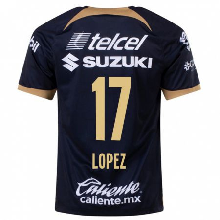 Kandiny Kinder Leonel Lopez #17 Dunkelblau Auswärtstrikot Trikot 2023/24 T-Shirt