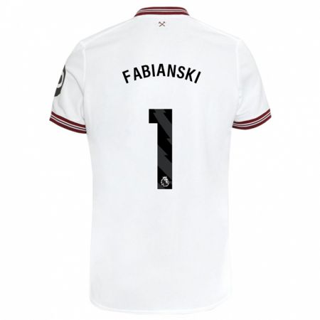 Kandiny Herren Lukasz Fabianski #1 Weiß Auswärtstrikot Trikot 2023/24 T-Shirt