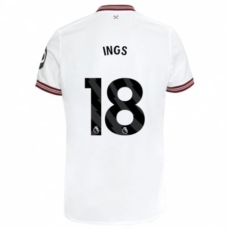 Kandiny Herren Danny Ings #18 Weiß Auswärtstrikot Trikot 2023/24 T-Shirt