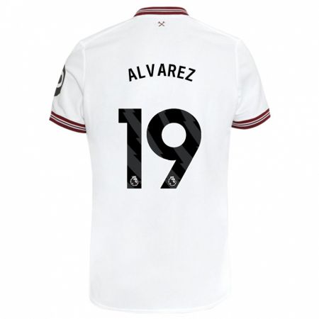 Kandiny Herren Edson Álvarez #19 Weiß Auswärtstrikot Trikot 2023/24 T-Shirt