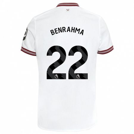 Kandiny Herren Saïd Benrahma #22 Weiß Auswärtstrikot Trikot 2023/24 T-Shirt
