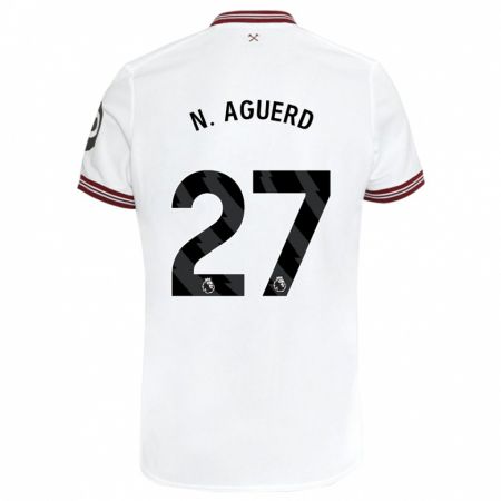 Kandiny Herren Nayef Aguerd #27 Weiß Auswärtstrikot Trikot 2023/24 T-Shirt