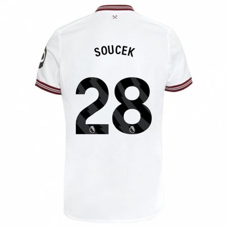 Kandiny Herren Tomas Soucek #28 Weiß Auswärtstrikot Trikot 2023/24 T-Shirt