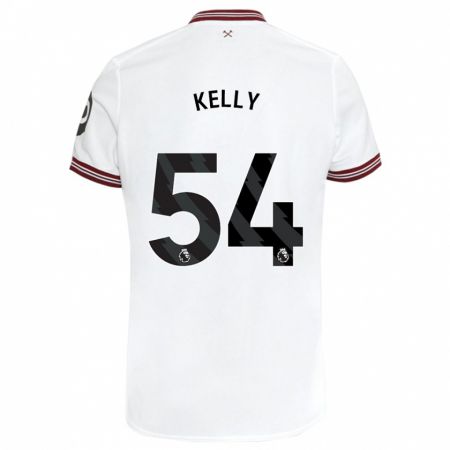 Kandiny Herren Patrick Kelly #54 Weiß Auswärtstrikot Trikot 2023/24 T-Shirt