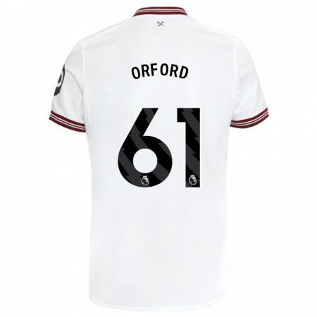 Kandiny Herren Lewis Orford #61 Weiß Auswärtstrikot Trikot 2023/24 T-Shirt