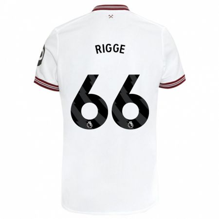 Kandiny Herren Daniel Rigge #66 Weiß Auswärtstrikot Trikot 2023/24 T-Shirt