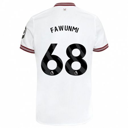 Kandiny Herren Favour Fawunmi #68 Weiß Auswärtstrikot Trikot 2023/24 T-Shirt