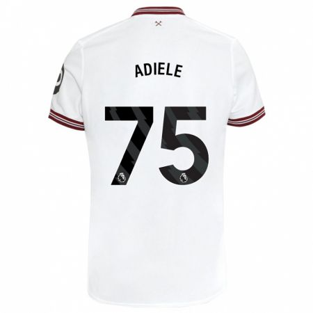Kandiny Herren Emeka Adiele #75 Weiß Auswärtstrikot Trikot 2023/24 T-Shirt