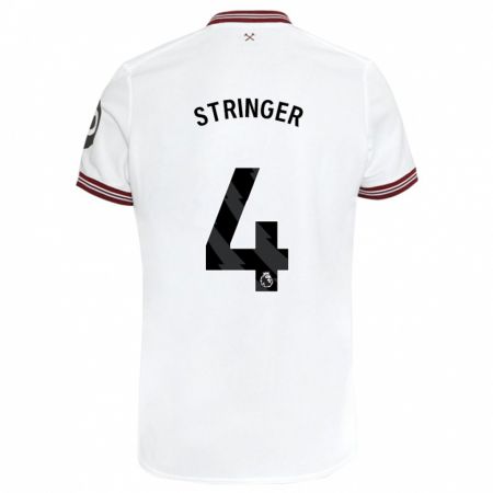 Kandiny Herren Abbey Leigh Stringer #4 Weiß Auswärtstrikot Trikot 2023/24 T-Shirt