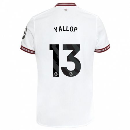 Kandiny Herren Tameka Yallop #13 Weiß Auswärtstrikot Trikot 2023/24 T-Shirt