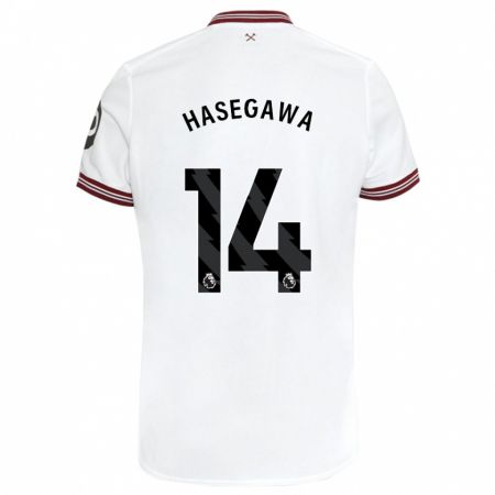 Kandiny Herren Yui Hasegawa #14 Weiß Auswärtstrikot Trikot 2023/24 T-Shirt