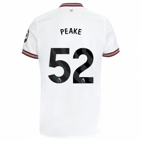 Kandiny Herren Lennon Peake #52 Weiß Auswärtstrikot Trikot 2023/24 T-Shirt