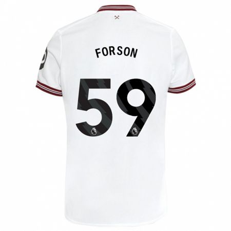 Kandiny Herren Keenan Forson #59 Weiß Auswärtstrikot Trikot 2023/24 T-Shirt