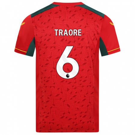 Kandiny Herren Boubacar Traoré #6 Rot Auswärtstrikot Trikot 2023/24 T-Shirt
