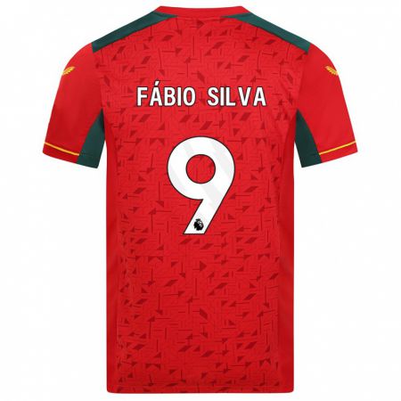 Kandiny Herren Fábio Silva #9 Rot Auswärtstrikot Trikot 2023/24 T-Shirt