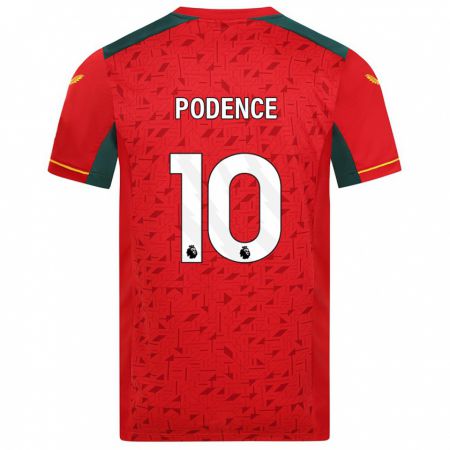 Kandiny Herren Daniel Podence #10 Rot Auswärtstrikot Trikot 2023/24 T-Shirt