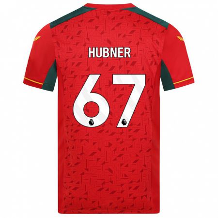 Kandiny Herren Justin Hubner #67 Rot Auswärtstrikot Trikot 2023/24 T-Shirt