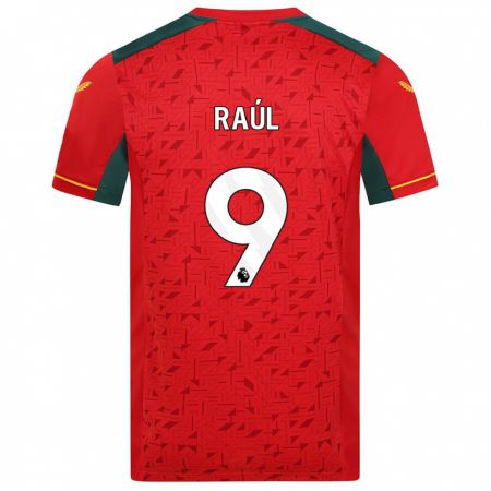 Kandiny Herren Raul Jimenez #9 Rot Auswärtstrikot Trikot 2023/24 T-Shirt