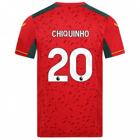 Kandiny Herren Chiquinho #20 Rot Auswärtstrikot Trikot 2023/24 T-Shirt