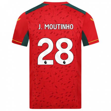 Kandiny Herren Joao Moutinho #28 Rot Auswärtstrikot Trikot 2023/24 T-Shirt