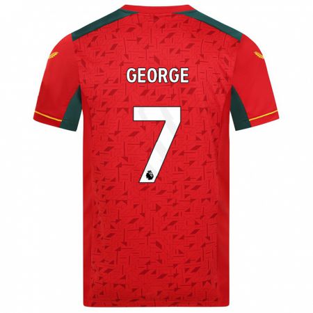 Kandiny Herren Tammi George #7 Rot Auswärtstrikot Trikot 2023/24 T-Shirt