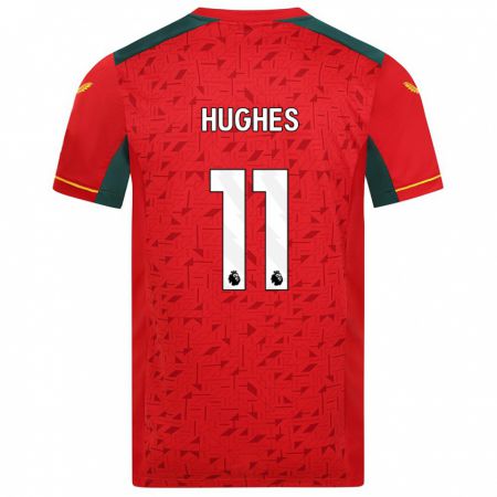 Kandiny Herren Amber Hughes #11 Rot Auswärtstrikot Trikot 2023/24 T-Shirt