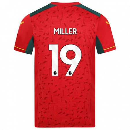 Kandiny Herren Ali Miller #19 Rot Auswärtstrikot Trikot 2023/24 T-Shirt