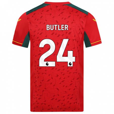Kandiny Herren Elli Butler #24 Rot Auswärtstrikot Trikot 2023/24 T-Shirt