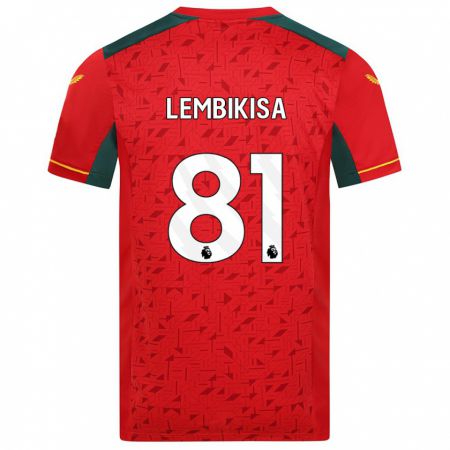 Kandiny Herren Dexter Lembikisa #81 Rot Auswärtstrikot Trikot 2023/24 T-Shirt