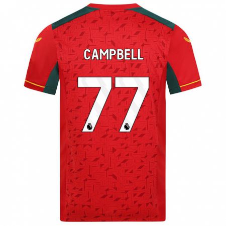 Kandiny Herren Chem Campbell #77 Rot Auswärtstrikot Trikot 2023/24 T-Shirt
