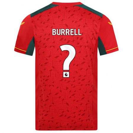 Kandiny Herren Ackeme Francis Burrell #0 Rot Auswärtstrikot Trikot 2023/24 T-Shirt