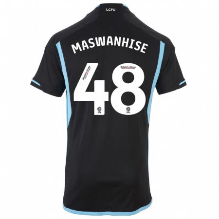 Kandiny Herren Tawanda Maswanhise #48 Schwarz Auswärtstrikot Trikot 2023/24 T-Shirt