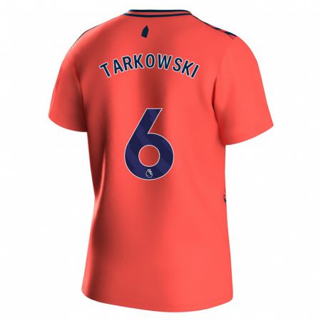 Kandiny Herren James Tarkowski #6 Koralle Auswärtstrikot Trikot 2023/24 T-Shirt