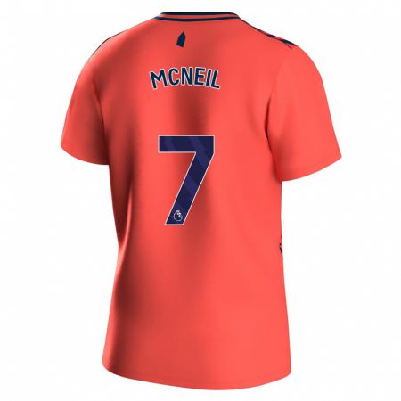 Kandiny Herren Dwight Mcneil #7 Koralle Auswärtstrikot Trikot 2023/24 T-Shirt