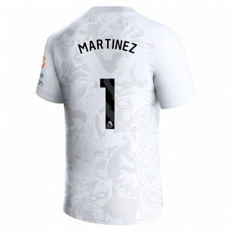 Kandiny Herren Emiliano Martínez #1 Weiß Auswärtstrikot Trikot 2023/24 T-Shirt