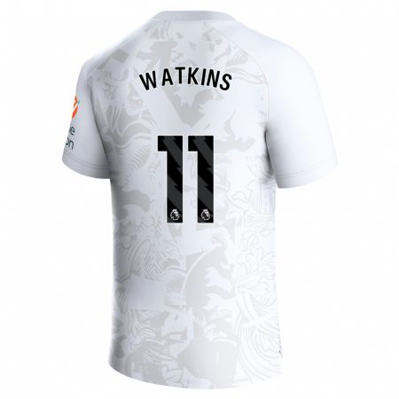 Kandiny Herren Ollie Watkins #11 Weiß Auswärtstrikot Trikot 2023/24 T-Shirt
