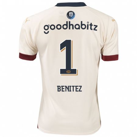 Kandiny Herren Walter Benítez #1 Cremefarben Auswärtstrikot Trikot 2023/24 T-Shirt