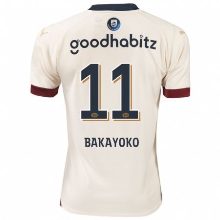 Kandiny Herren Johan Bakayoko #11 Cremefarben Auswärtstrikot Trikot 2023/24 T-Shirt