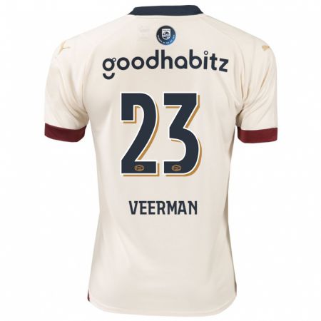 Kandiny Herren Joey Veerman #23 Cremefarben Auswärtstrikot Trikot 2023/24 T-Shirt