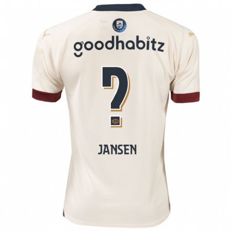 Kandiny Herren Koen Jansen #0 Cremefarben Auswärtstrikot Trikot 2023/24 T-Shirt