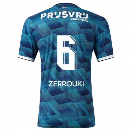 Kandiny Herren Ramiz Zerrouki #6 Blau Auswärtstrikot Trikot 2023/24 T-Shirt