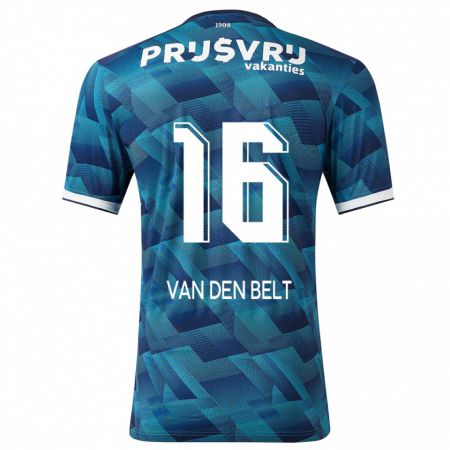 Kandiny Herren Thomas Van Den Belt #16 Blau Auswärtstrikot Trikot 2023/24 T-Shirt