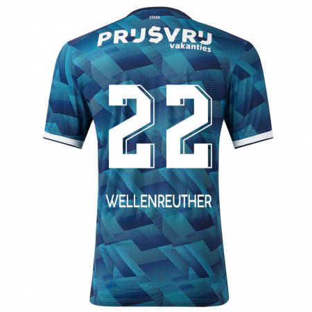 Kandiny Herren Timon Wellenreuther #22 Blau Auswärtstrikot Trikot 2023/24 T-Shirt
